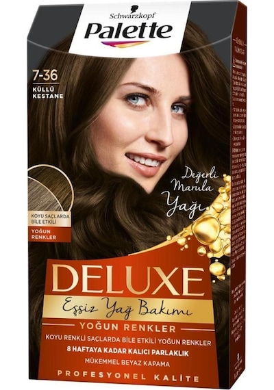 Palette Deluxe Yoğun Küllü Kestane 7 - 36 2 Adet