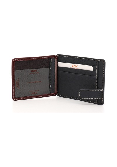 Gönderi(R) Gönderir Bordoya Antrasit Gön Hakiki Deri Unisex Kartlık 06521 Bordo