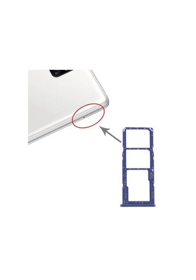 Samsung Galaxy Uyumlu M51 Sm-m515 Sim Hafıza Kart Kapağı Tutucu- 5775 Mavi