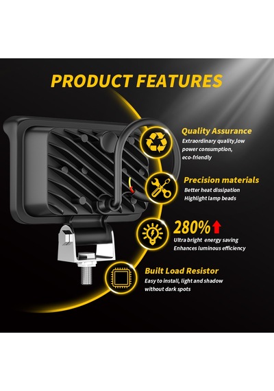 Off Road Delici Spotled 3 İnç 78 Watt Çalışma Lambası Ve Sis Farı
