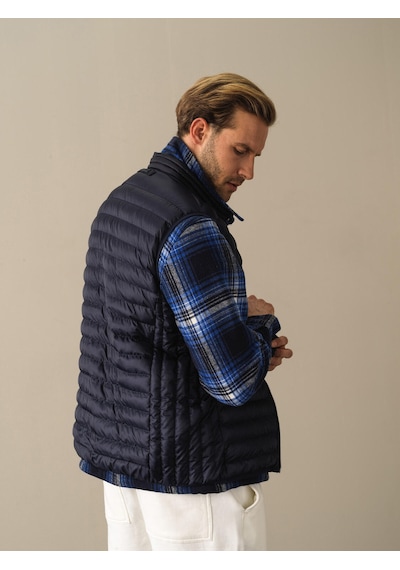 Xint Lacivert Regular Fit Dik Yaka Şişme Yelek 190526