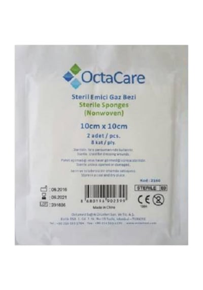 Octacare Steril Emici Spanç 2li 10 10 25 Adet
