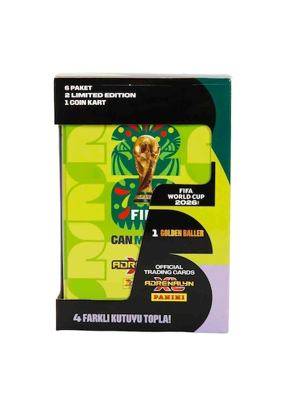 Panini Fıfa World Cup 2026 Adrenalyn Xl Trading Card Metal Kutu Yeşil Özel Koleksiyon Seti