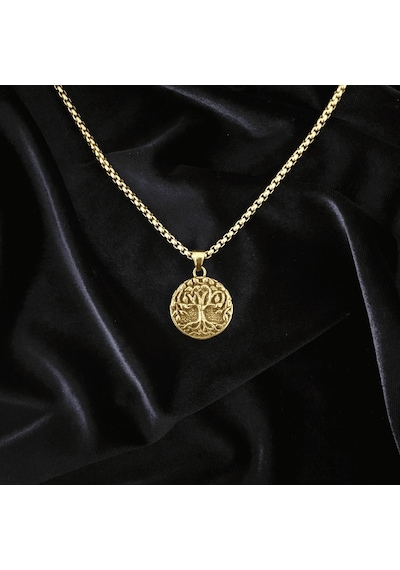 Yaşam Ağacı Çelik Kolye Silver