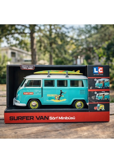 Let S Be Child Let S Drive Sesli Ve Işıklı Sörf Minibüsü Açılabilir Kapılı Mavi
