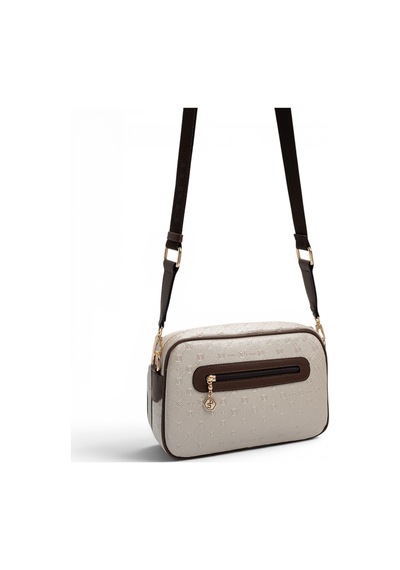 Silver & Polo Silver Polo Bej - Kahve Logolu Kadın Çapraz Çanta Sp1267 Bej - Kahverengi