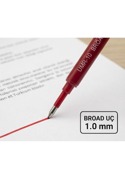 Uni-ball Signo Broad Umr-10 1.0 Mm Kırmızı Jel Kalem Yedeği - 12 Adet Toptan Paket