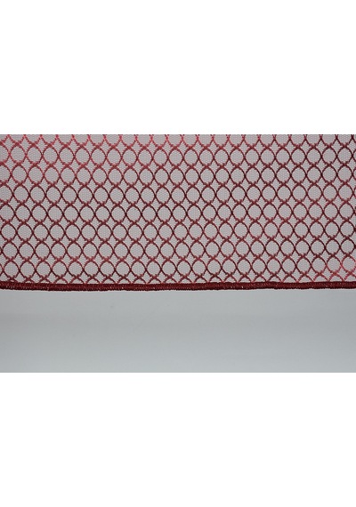 Orkide Bordo Renk Tek Kanat Hazır Dikilmiş Pileli Fon Perde 300 260 Cm Bordo