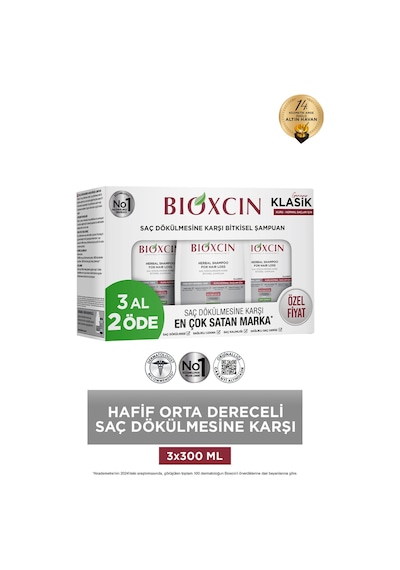 Bioxcin Klasik Kuru Ve Normal Saçlar Için Şampuan 3x300 Ml - Genesis Saç Dökülmesi Şampuanı Kuru ve Normal