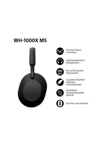 Sony Wh-1000xm5 Kablosuz Kulak Üstü Kulaklık, Uzaysal 3d Ses İle Birinci Sınıf Düzeyde Aktif Gürültü Engelleme, Şeffaflık Modu, 30 Saate Kadar Pil Ömrü, Bluetooth, Siyah Sony Wh-1000xm5 Kablosuz Kulak Üstü Kulaklık, Uzaysal 3d Ses İle Birinci Sınıf Düzeyde Aktif Gürültü Engelleme, Şeffaflık Modu, 30 Saate Kadar Pil Ömrü, Bluetooth, Siyah