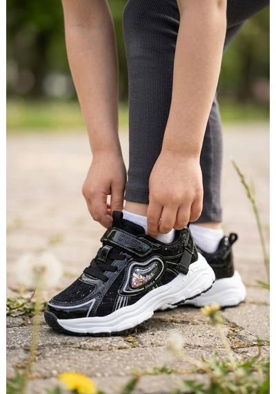 Fort Sımba Cool Rahat Hafif Anatomik Spor Sneaker Kız Çocuk Ayakkabı Siyah