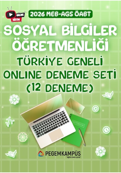 2026 Meb-ags Öabt Sosyal Bilgiler Öğretmenliği Türkiye Geneli Online Deneme Seti 12 Deneme