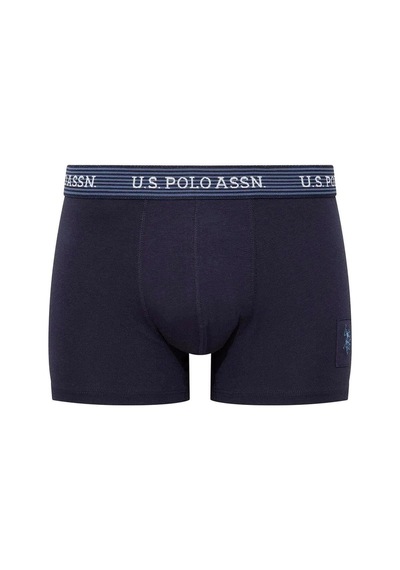 U.S. Polo Assn. U.s Polo Assn. 80515 Erkek Pamuklu 3'lü Boxer-indigo&lacivert&baskılı İndigo