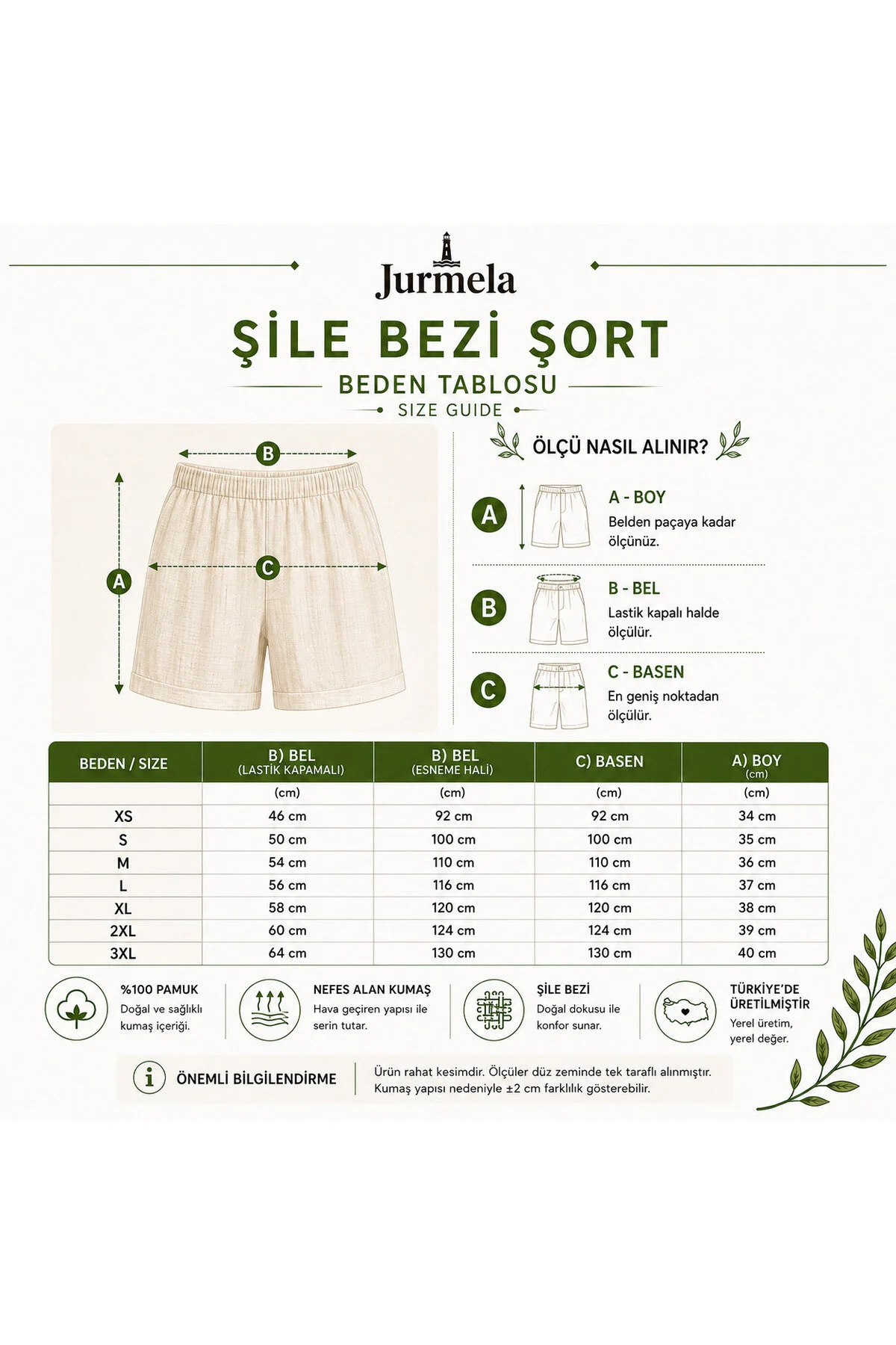 Jurmela Şile Bezi Pamuklu Beli Lastikli Jüpon Rahat Kesim Pantolon Astar Kombinezon İçlik Beyaz1 Jurmela Şile Bezi Pamuklu Beli Lastikli Jüpon Rahat Kesim Pantolon Astar Kombinezon İçlik Beyaz1