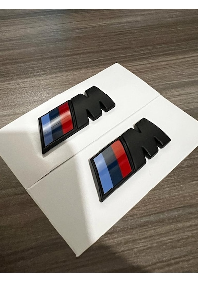 Çamurluk Bmw M Amblem Logo, Mat Siyah, 1. Sınıf