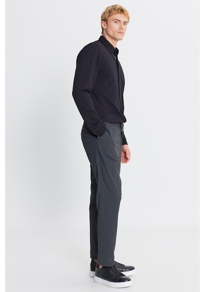 AC&Co / Altınyıldız Classics Erkek Antrasıt Slim Fit Dar Kesim Beli Bağlamalı Yan Cepli Pantolon Antrasıt