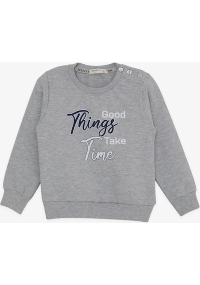 Breeze Girls & Boys Erkek Çocuk Sweatshirt Yazı Baskılı 2-6 Yaş, Açık Gri Melanj-açık Gri Melanj Açık Gri Melanj Breeze Girls & Boys Erkek Çocuk Sweatshirt Yazı Baskılı 2-6 Yaş, Açık Gri Melanj-açık Gri Melanj Açık Gri Melanj