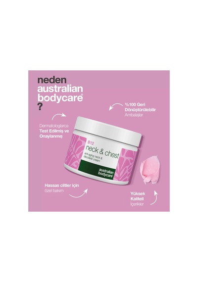 B12 Neck Chest Anti Aging Decolette Cream - Yaşlanma Karşıtı Boyun Ve Dekolte Kremi - 50ml