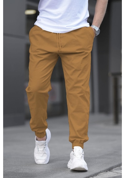 Madmext Camel Relaxed Jogger Pantolon 6853 Camel