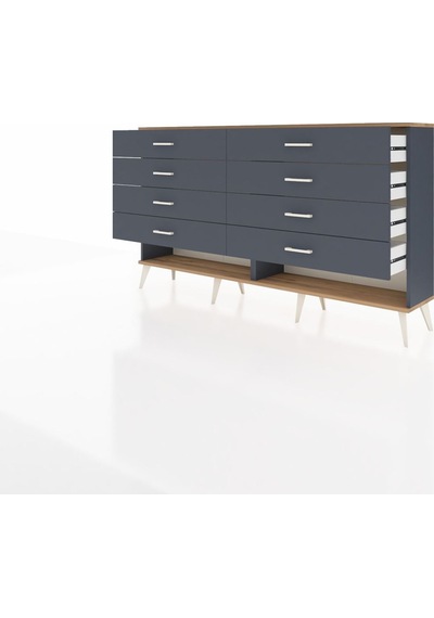 Arges Konsol 8 Çekmeceli 176x30x99 Antrasit-çam/antrasit Antrasit-çam/antrasit Arges Konsol 8 Çekmeceli 176x30x99 Antrasit-çam/antrasit Antrasit-çam/antrasit