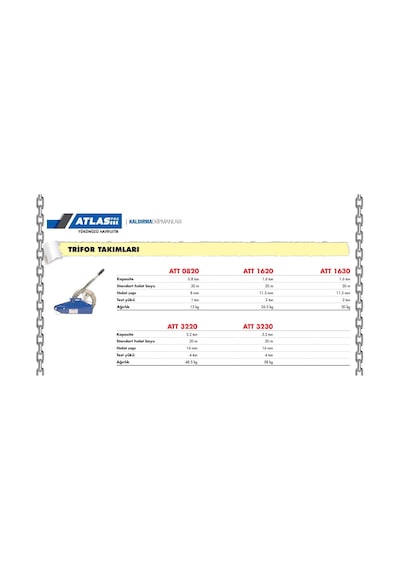 Atlas Att1630 Trifor Halatlı Çektirme Takım