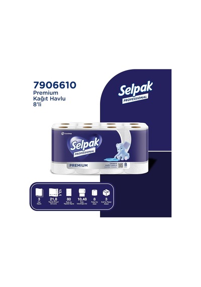 Selpak Professional Premium Havlu Kağıt, 8 Rulo Diğer
