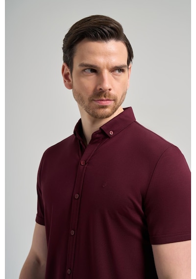 İmza Bordo Kısa Kol Düz Örme İtalyan Yaka Düğmeli Cepsiz Pamuklu Classic Slim Fit Gömlek 1004250156 900 Bordo İmza Bordo Kısa Kol Düz Örme İtalyan Yaka Düğmeli Cepsiz Pamuklu Classic Slim Fit Gömlek 1004250156 900 Bordo
