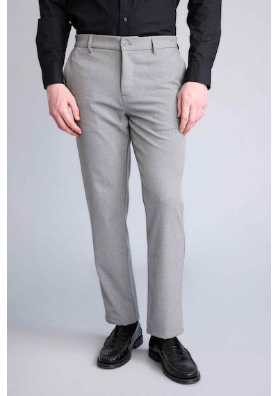 Defacto Tailored Fit Düz Paça Pantolon B8577ax26spgr377 Gri-gr377