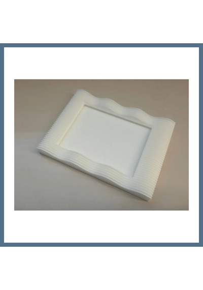 Buradabulabilirsin 3d Baskı Dalgalı Çizgili Mini Fotoğraf Çerçevesi Masaüstü Ve Buzdolabı Magnetli Çerçeve Beyaz Bbz