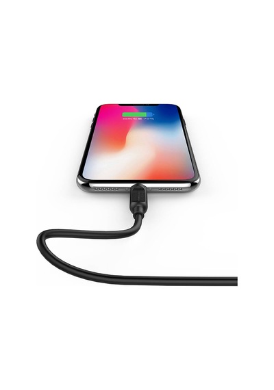 Recci RCL-P100 City of Sky Serisi 1 M Lightning USB-A Data ve Şarj Kablosu Siyah