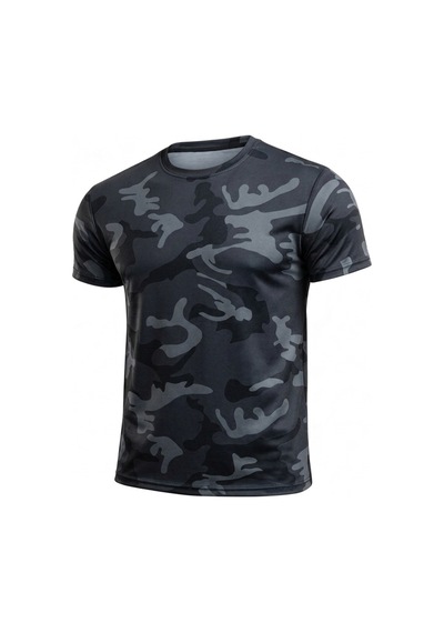 Serablanka Erkek Nem Emici Hızlı Kuruma Atletik Teknik Kamuflaj Desenli Spor T-shirt Lacivert