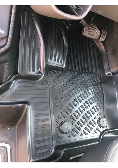Ford Tourneo Custom 2012-2023 Şoför + 2 Yolcu Koltuğu - Otomatik Vites 3d Araca Özel Havuzlu Paspas Bmy