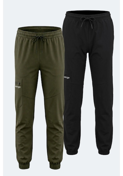 Slazenger Naoko 2 Li Set Kadın Eşofman Altı Siyah - Haki