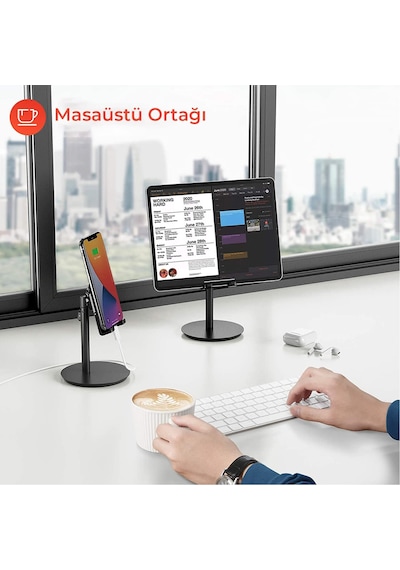 Bix Saiji S1-ıı Masa İçin Cep Telefonu & Tablet Standı, Ayarlanab