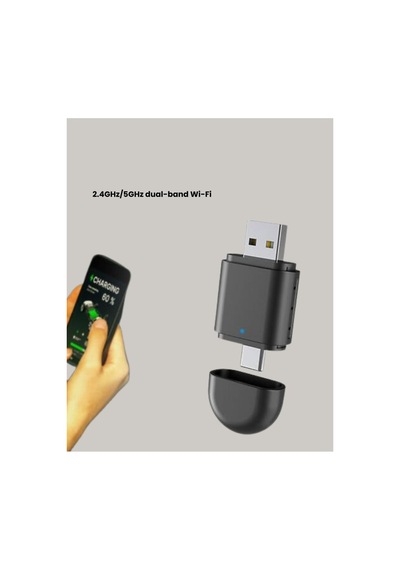 Kablosuz Carplay Ve Android Auto Adaptörü Usb-a & Type-c Girişli Akıllı Dö - Hs08378174-7