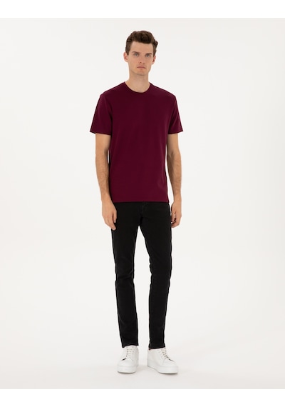Pierre Cardin Erkek Plum Tişört 50308037-vr177 Plum