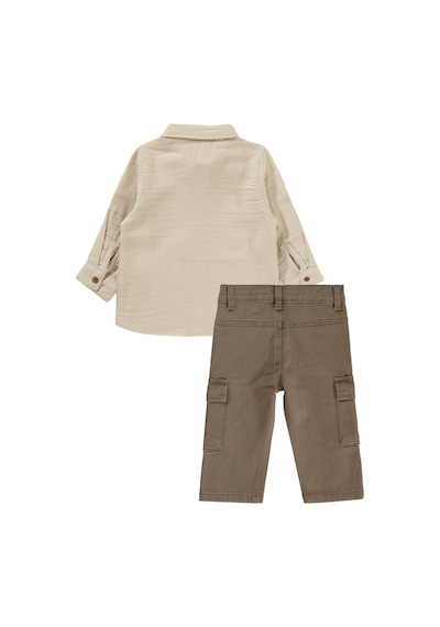 Civil Baby Kargo Cepli 6-18 Ay Takım - Kahverengi Bej-acı Kahve