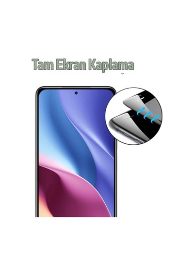 Xiaomi Redmi K40/K40 Pro Full Glue Tam Kaplama Ekran Koruyucu Siyah