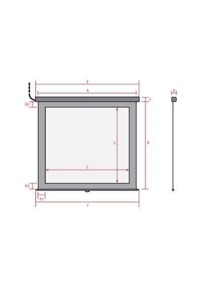 Reflecta Crystalline Motorlu 4k Perde 400x270 390x220 Cm 16:9 45 Cm Bordür