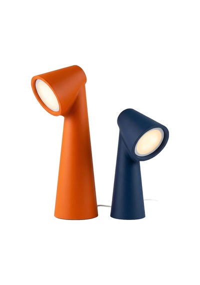 Fibrika Store Aura Minimalist Modern Masa Lambası Seti - Mat Tasarım Turuncu Lacivert