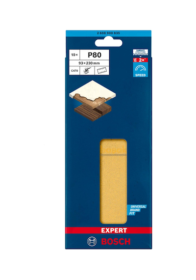 Bosch Expert C470 93 X 230 Mm 10'lu 80 Kum Zımpara Kağıdı 2608900835