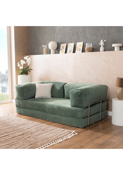 Argimo Godila Çok Amaçlı Sofa Çift Kişilik Yatak Koltuk Yeşil