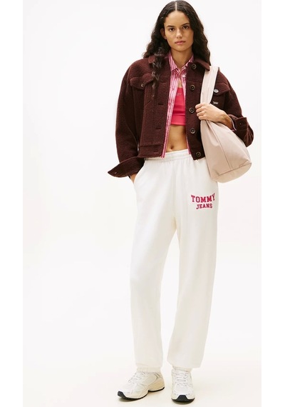Tommy Jeans Kadın Kolej Tarzı Beyaz Eşofman Altı Dw0dw22164ybh Beyaz
