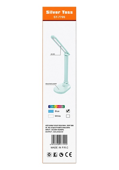 Şarjlı Led Masa Lambası 40 Led 2400 Mah Dokunmatik Katlanabilir Çalışma Lambası-beyaz Beyaz