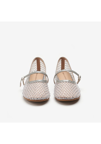 Argento Sandalet Kadın 1f6070ds Donna Serena T. 6070ds Rete Gümüş