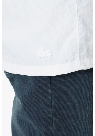 Lacoste Mens Regular Fit Cream Shirt Standart Kesim Çıtçıt Düğmeli Erkek Gömlek Krem