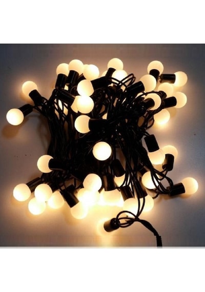 Dekor Ramazan Işıkları 4.30 Metre Gün Işığı Top Led Işık Warm Light Işık Gün Işığı Sarı Top Işık
