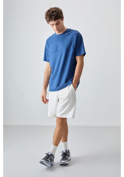 Air Jones Tommy Life Parlament Pamuklu Kalın Yumuşak Dokulu Oversize Fit Basic Erkek T-shirt - 88378 Parlament