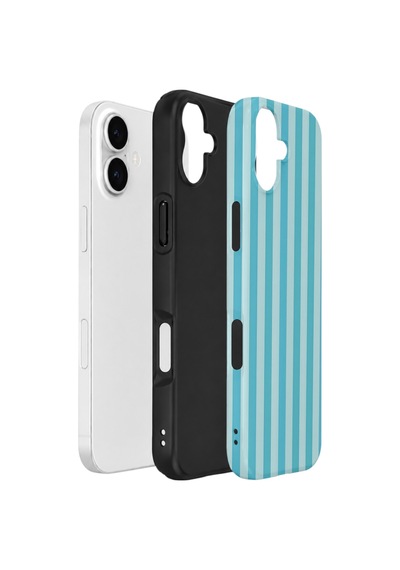Apple iPhone Uyumlu 17 Vorian Çift Katmanlı Kılıf Turquoise Riviera