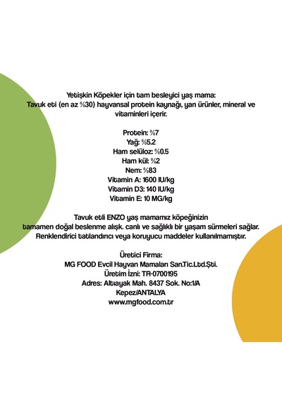 Tavuk Etli Konserve Köpek Maması 400 Gr X 24